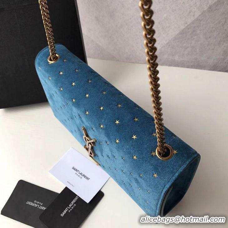 Unique Style Yves Saint Laurent Kate Small Original Nubuck leather Shoulder Bag Y474367 blue