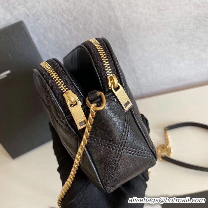 Classic Imitation SAINT LAURENT Original Leather Shoulder Bag Y565041 black