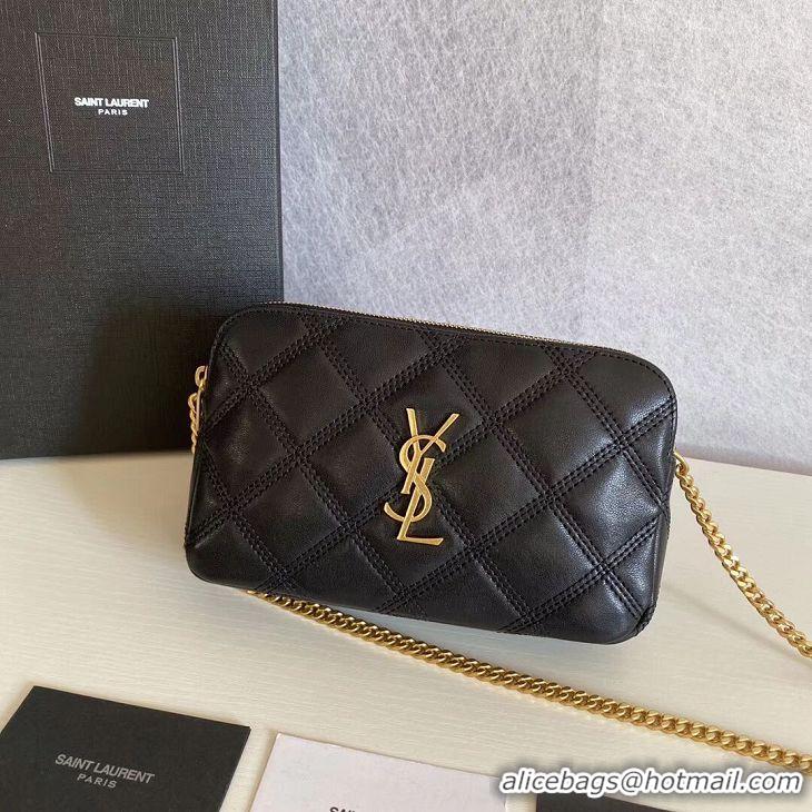 Classic Imitation SAINT LAURENT Original Leather Shoulder Bag Y565041 black