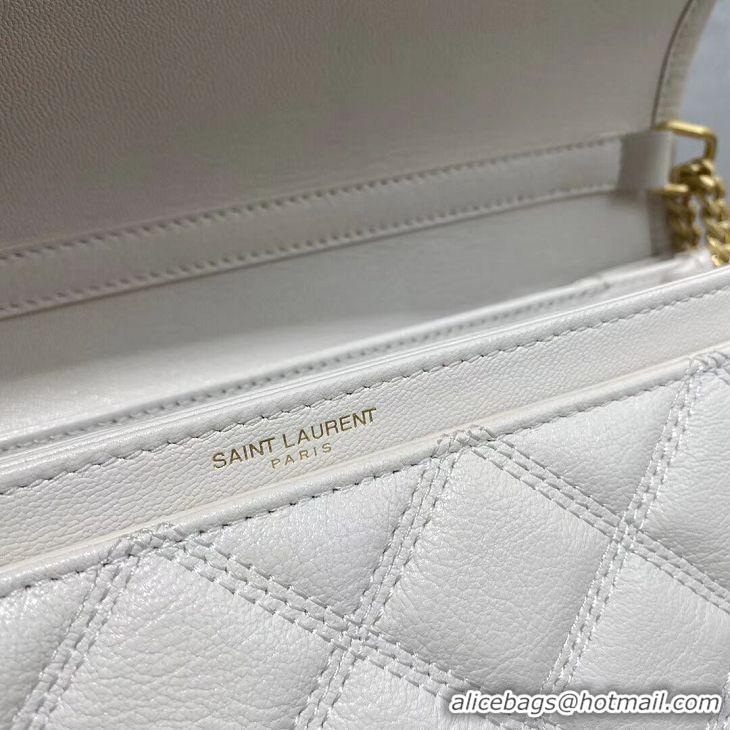 Good Looking SAINT LAURENT leather shoulder bag Y579607 white