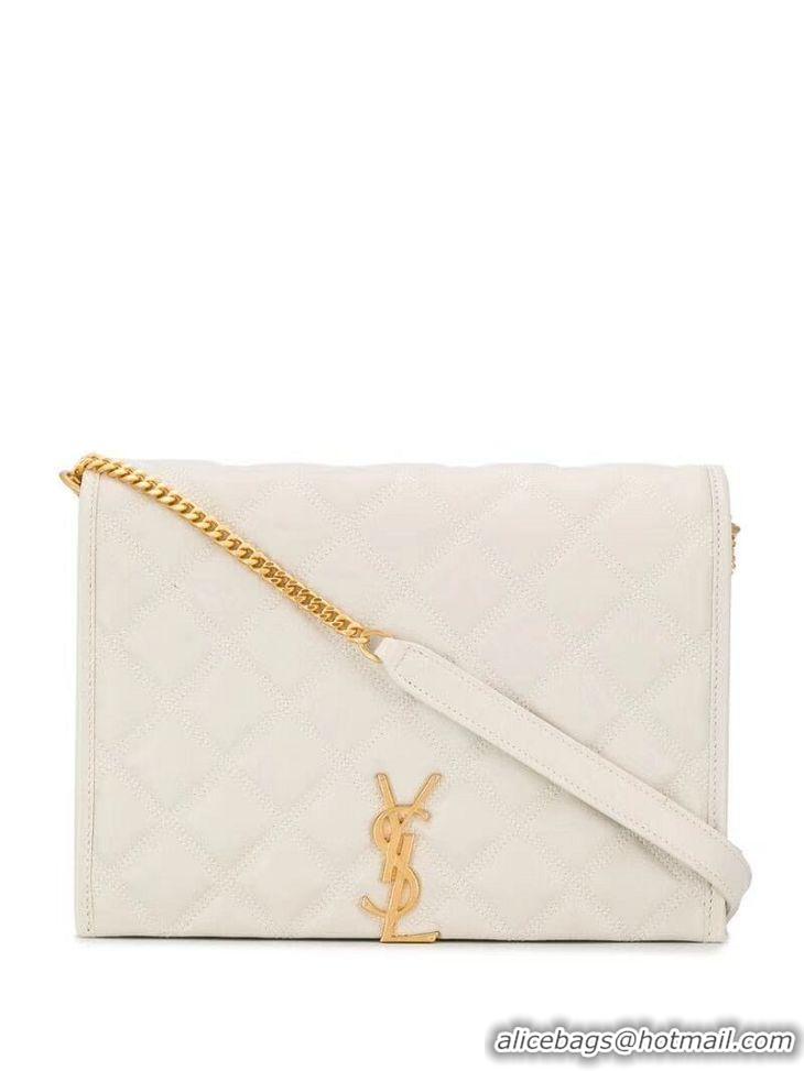 Good Looking SAINT LAURENT leather shoulder bag Y579607 white