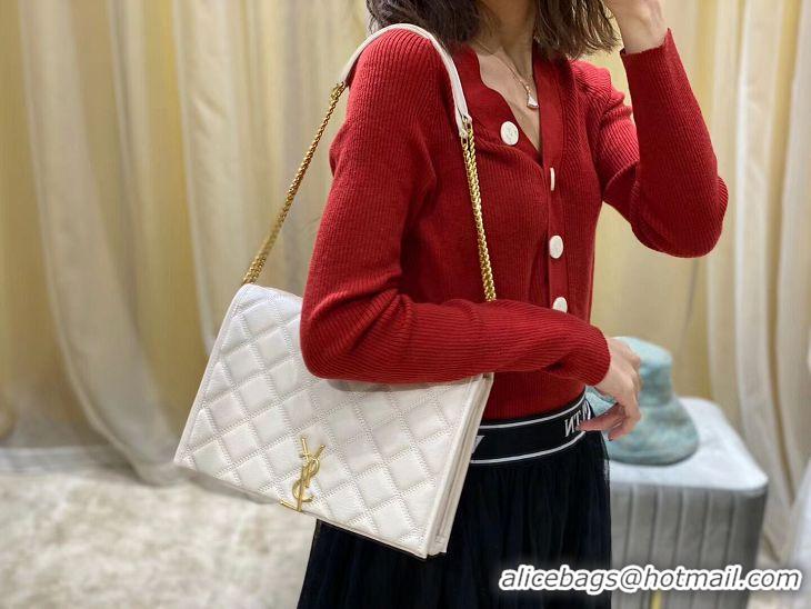 Good Looking SAINT LAURENT leather shoulder bag Y579607 white