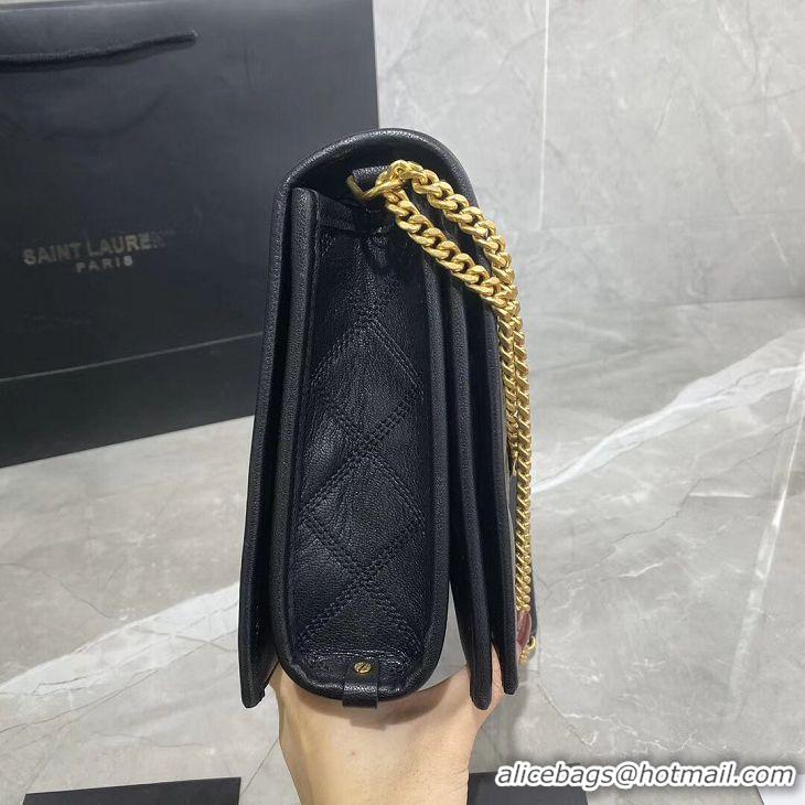 Top Quality SAINT LAURENT leather shoulder bag Y579607 black