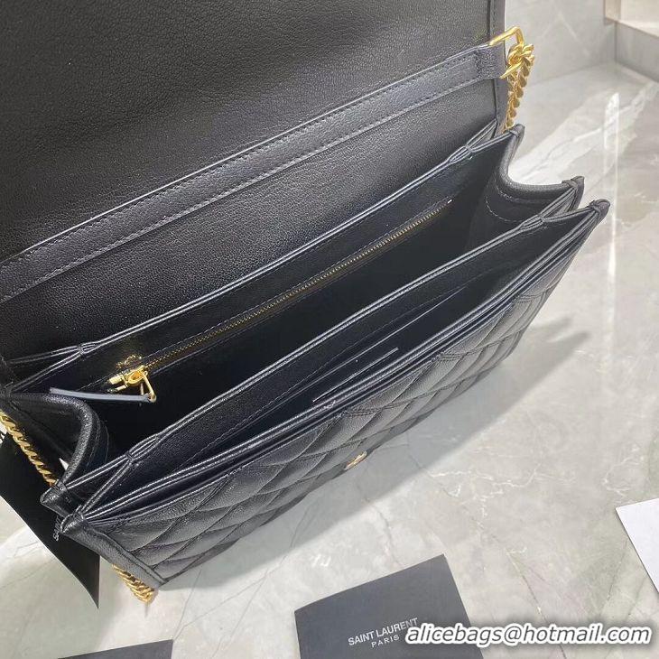 Top Quality SAINT LAURENT leather shoulder bag Y579607 black