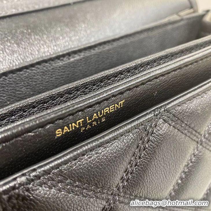 Top Quality SAINT LAURENT leather shoulder bag Y579607 black