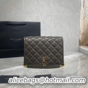 Luxury Classic SAINT LAURENT leather shoulder bag Y579607 grey