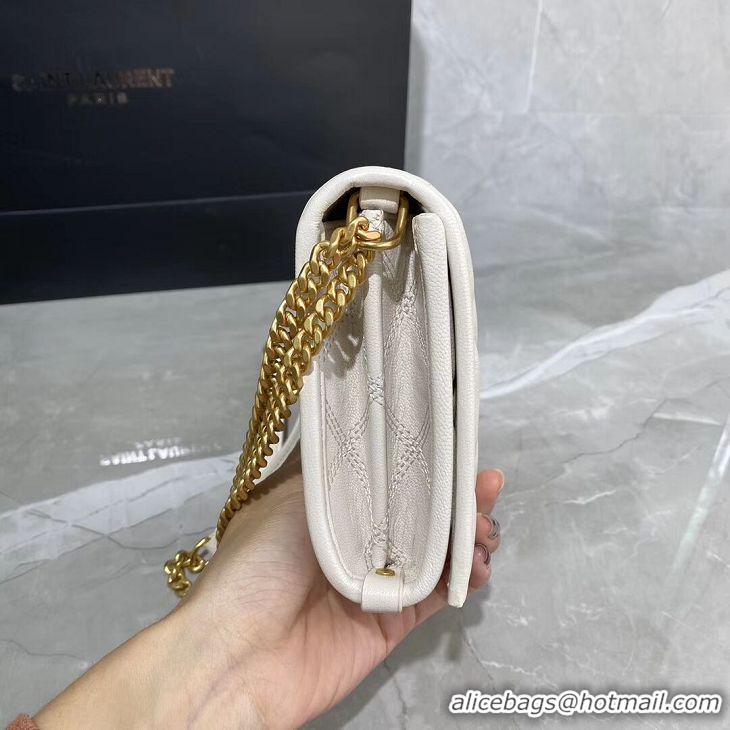 Grade Quality SAINT LAURENT leather shoulder bag Y585031 white