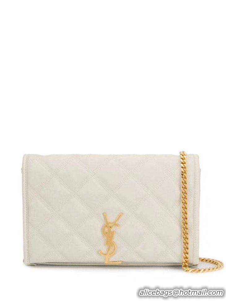 Grade Quality SAINT LAURENT leather shoulder bag Y585031 white