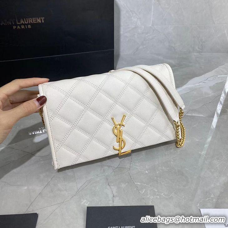 Grade Quality SAINT LAURENT leather shoulder bag Y585031 white