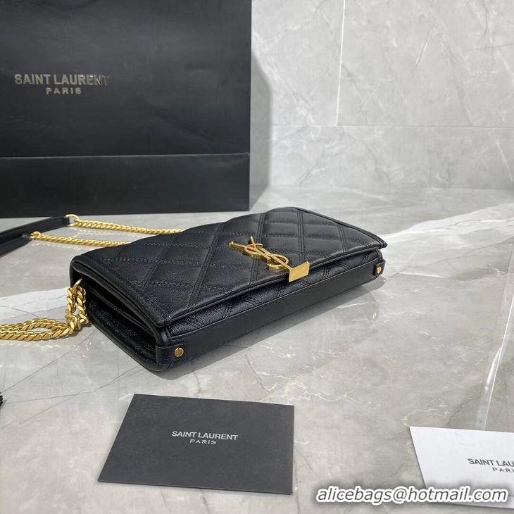 InexpensiveSAINT LAURENT leather shoulder bag Y585031 black