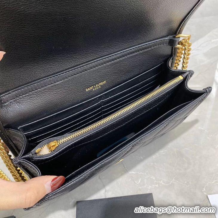 InexpensiveSAINT LAURENT leather shoulder bag Y585031 black