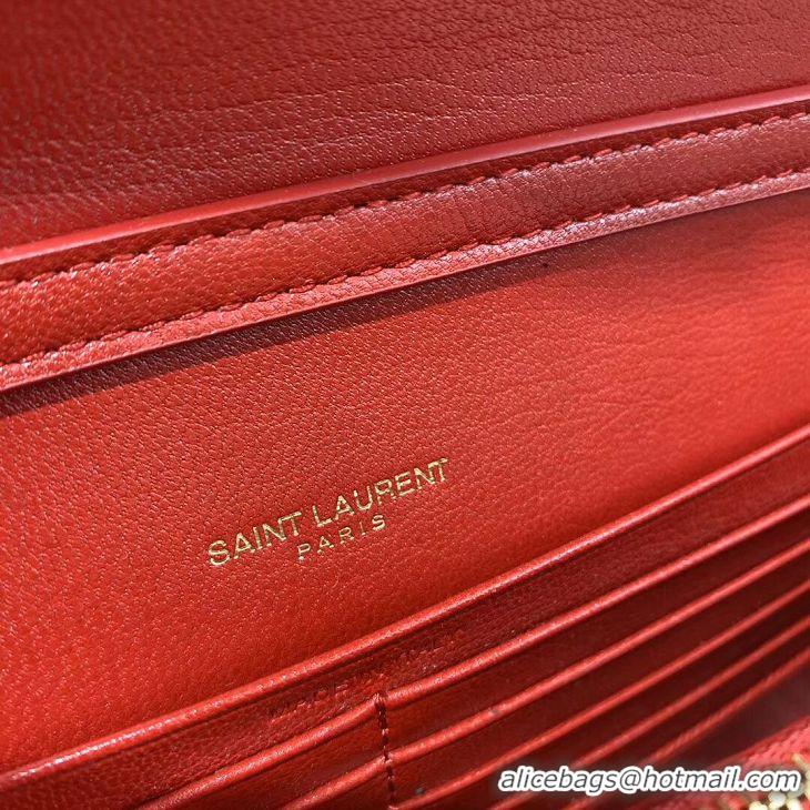 Perfect Promotional SAINT LAURENT leather shoulder bag Y585031 Red