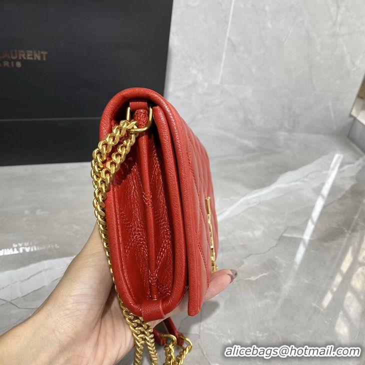 Perfect Promotional SAINT LAURENT leather shoulder bag Y585031 Red