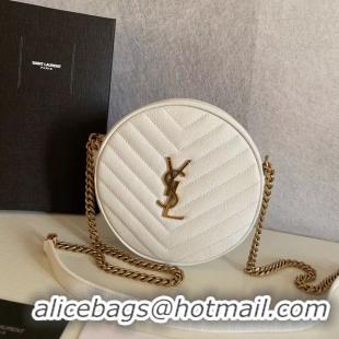 Unique Grade SAINT LAURENT leather shoulder bag Y610436 white