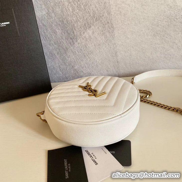 Unique Grade SAINT LAURENT leather shoulder bag Y610436 white