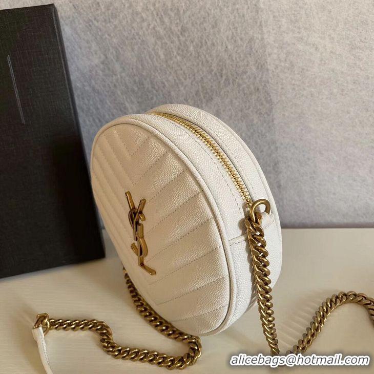 Unique Grade SAINT LAURENT leather shoulder bag Y610436 white