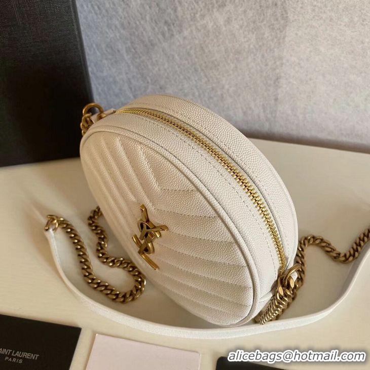 Unique Grade SAINT LAURENT leather shoulder bag Y610436 white