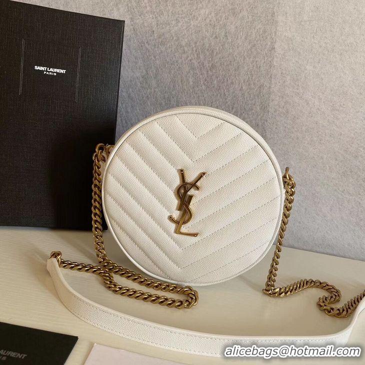 Unique Grade SAINT LAURENT leather shoulder bag Y610436 white