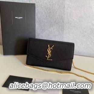 Top Quality SAINT LAURENT leather shoulder bag Y659193 black