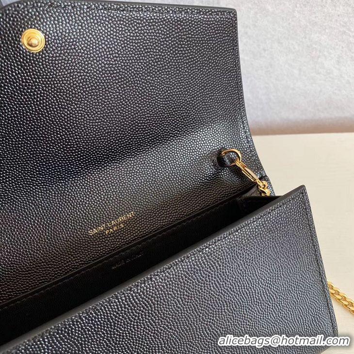 Top Quality SAINT LAURENT leather shoulder bag Y659193 black