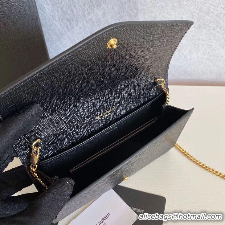 Top Quality SAINT LAURENT leather shoulder bag Y659193 black