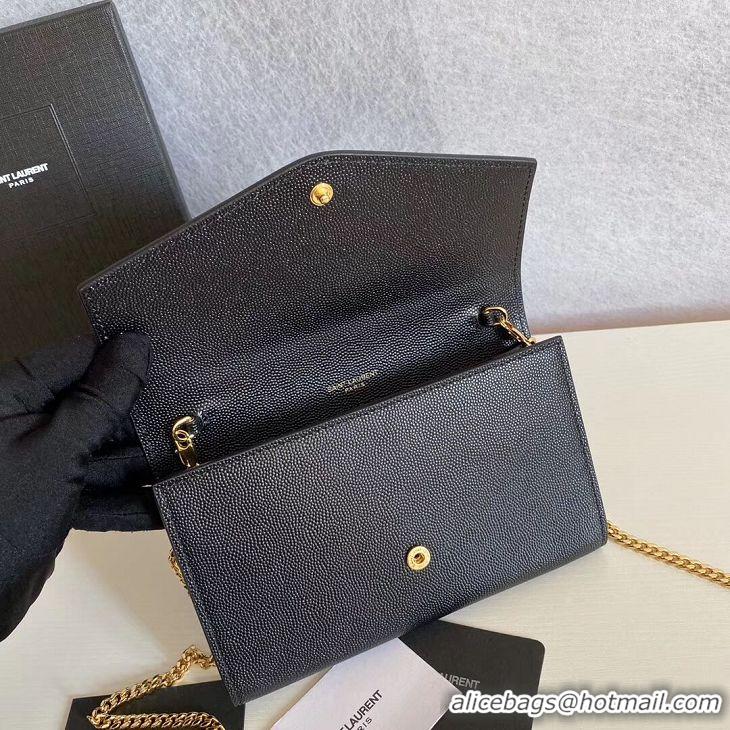 Top Quality SAINT LAURENT leather shoulder bag Y659193 black