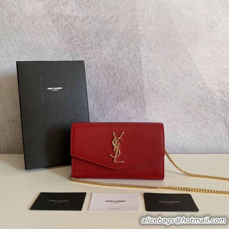 Fashion Show Collection SAINT LAURENT leather shoulder bag Y659193 red