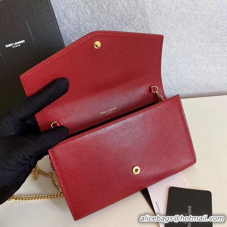 Fashion Show Collection SAINT LAURENT leather shoulder bag Y659193 red