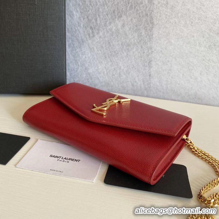 Fashion Show Collection SAINT LAURENT leather shoulder bag Y659193 red