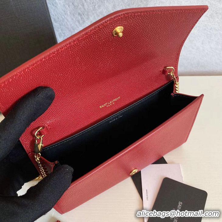 Fashion Show Collection SAINT LAURENT leather shoulder bag Y659193 red