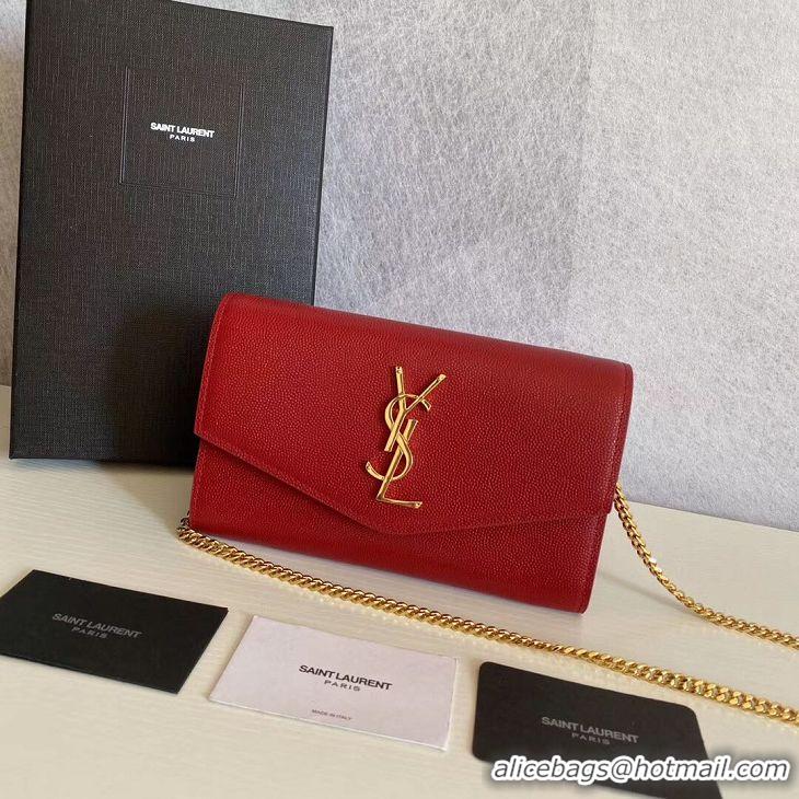 Fashion Show Collection SAINT LAURENT leather shoulder bag Y659193 red