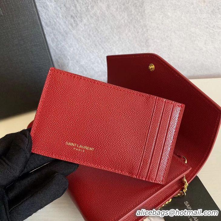 Fashion Show Collection SAINT LAURENT leather shoulder bag Y659193 red