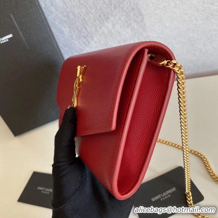 Fashion Show Collection SAINT LAURENT leather shoulder bag Y659193 red