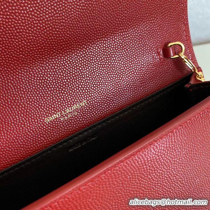 Fashion Show Collection SAINT LAURENT leather shoulder bag Y659193 red