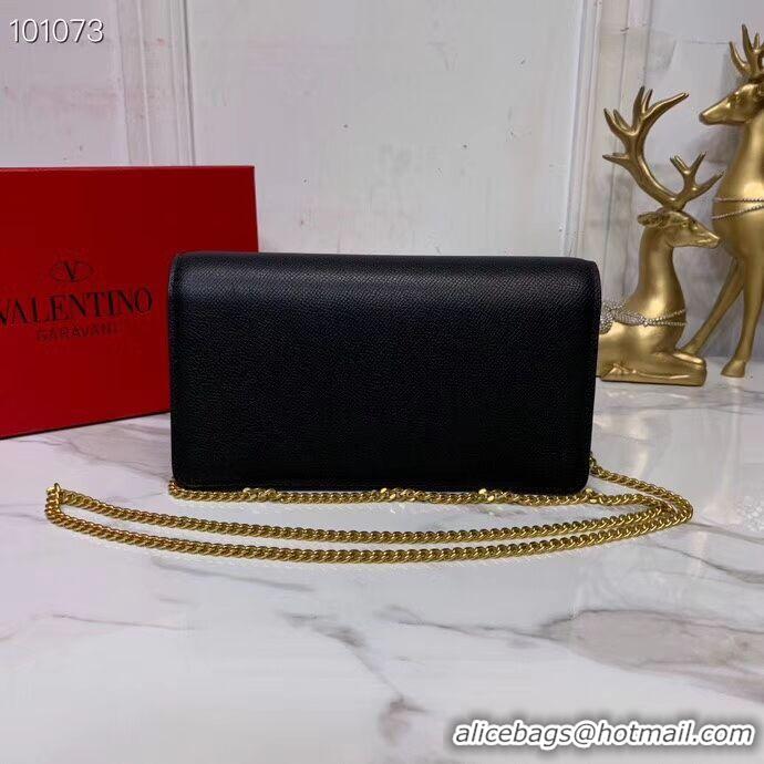 Unique Grade VALENTINO Origianl Leather Bag V0018 black