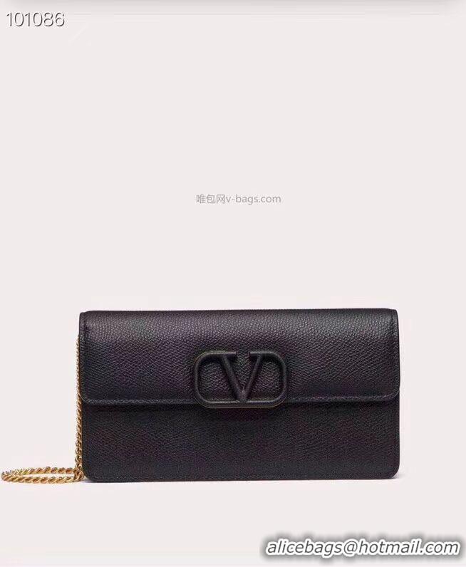 Unique Grade VALENTINO Origianl Leather Bag V0018 black