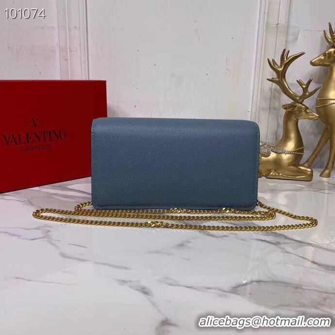 Affordable Price VALENTINO Origianl Leather Bag V0018 blue