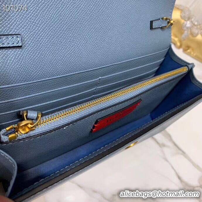 Affordable Price VALENTINO Origianl Leather Bag V0018 blue