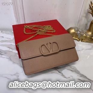 Low Cost VALENTINO Origianl Leather Bag V0018 Nude