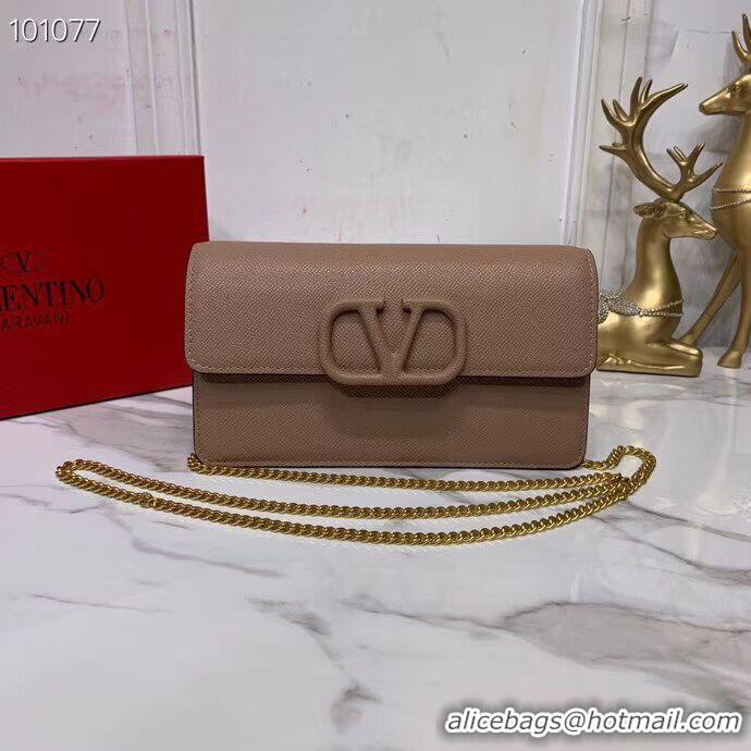 Low Cost VALENTINO Origianl Leather Bag V0018 Nude