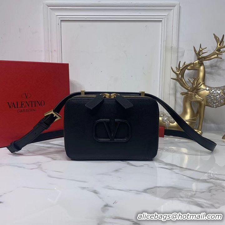 Imitation Classic VALENTINO Origianl leather shoulder bag V0020 black