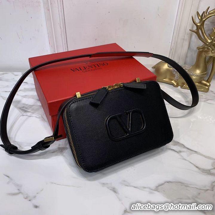 Imitation Classic VALENTINO Origianl leather shoulder bag V0020 black