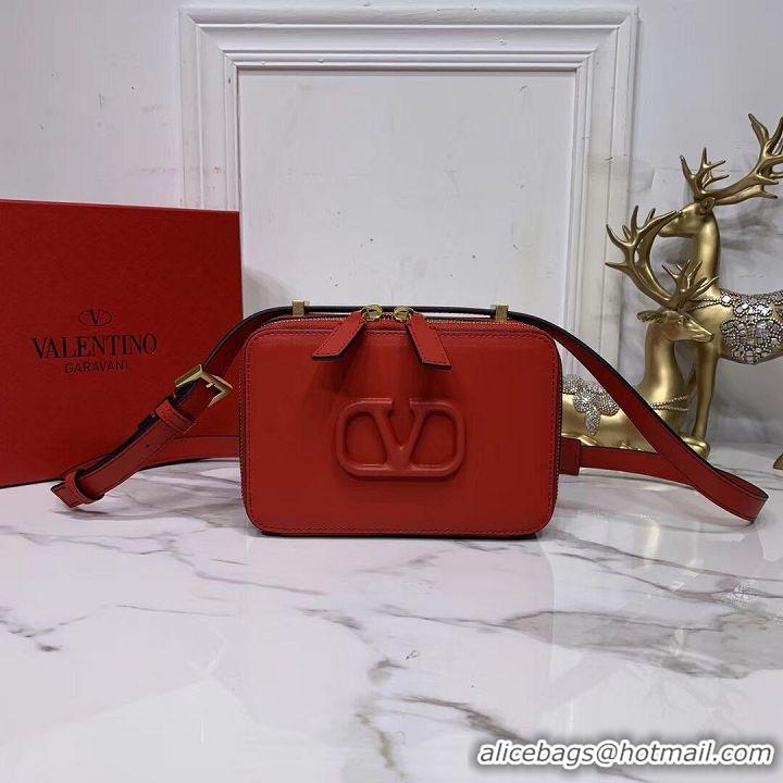 Perfect Promotional VALENTINO Origianl leather shoulder bag V0020 red