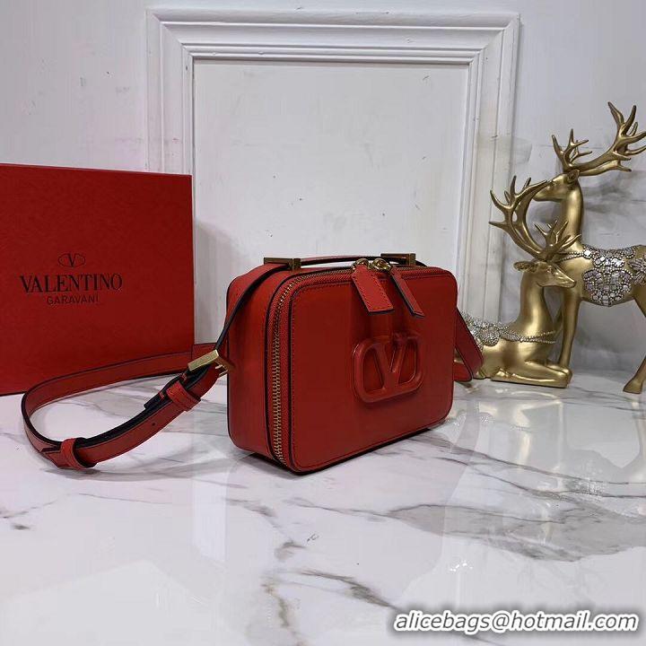 Perfect Promotional VALENTINO Origianl leather shoulder bag V0020 red