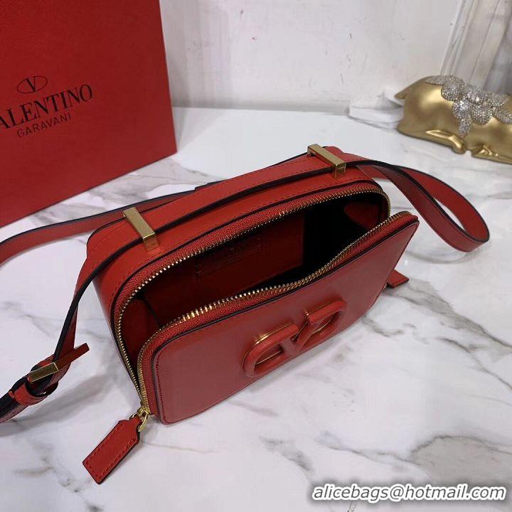 Perfect Promotional VALENTINO Origianl leather shoulder bag V0020 red