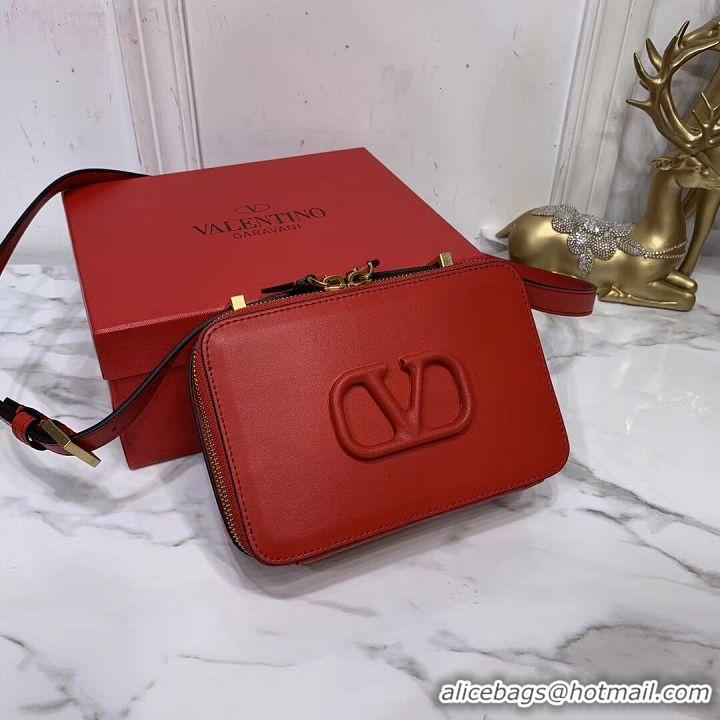 Perfect Promotional VALENTINO Origianl leather shoulder bag V0020 red