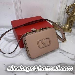 Super Quality VALENTINO Origianl leather shoulder bag V0020 Nude