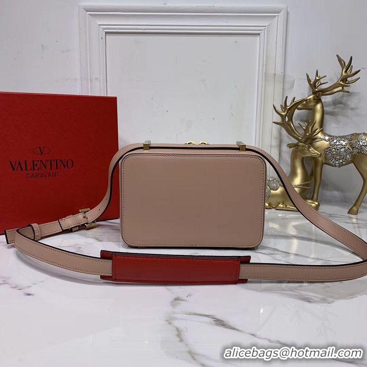 Super Quality VALENTINO Origianl leather shoulder bag V0020 Nude