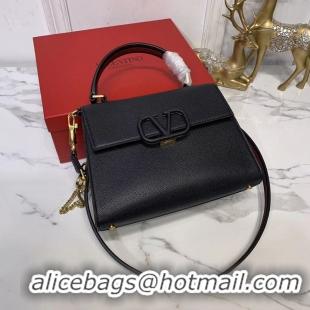 Most Popular VALENTINO Origianl leather Tote Bag V0025 black