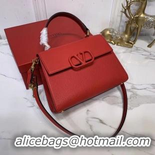 Unique Grade VALENTINO Origianl leather Tote Bag V0025 red